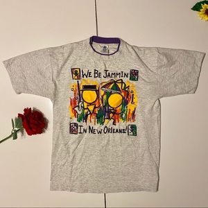 Vintage 90's New Orleans Short Sleeve T Shirt Lrg